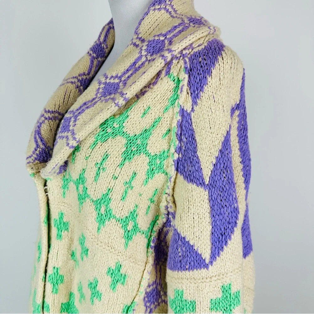 Free People Bright & Optimistic Oversized Cardigan Sweater Size Small - Picture 10 of 16